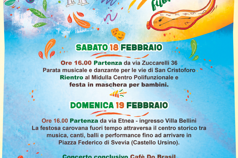 Il Carnevale Sociale di Catania: Fuori Tempo – Sabato 18 e Domenica 19 feb. 2023 – Catania